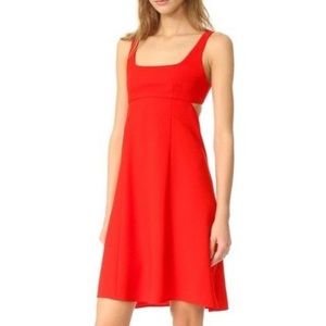 T by Alexander Wang - Square neck red dress
